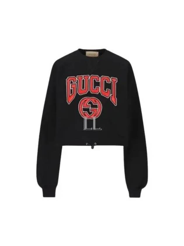 Jersey Embroidery Sweatshirt Black - GUCCI - BALAAN 2