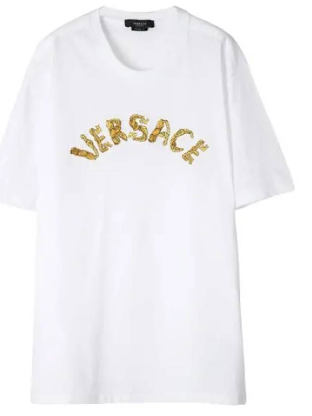 Seashell Barocco Logo T Shirt Men s Short Sleeve Tee - VERSACE - BALAAN 1