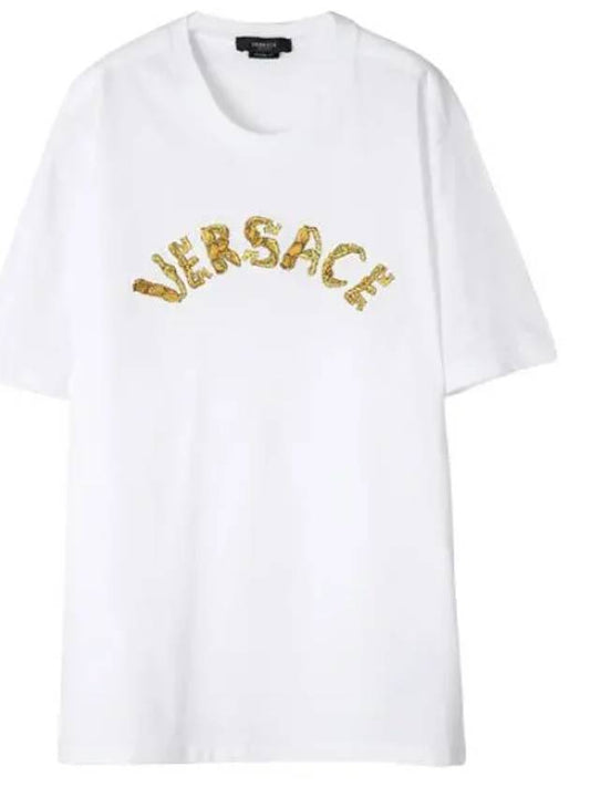 Seashell Barocco Logo T Shirt Men s Short Sleeve Tee - VERSACE - BALAAN 1