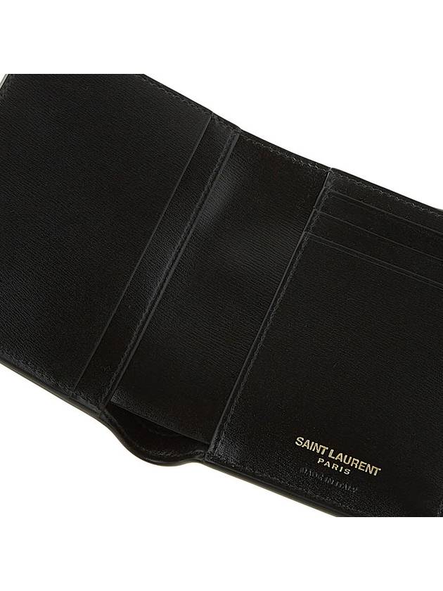 Monogram Gold Hardware Bifold Wallet Black - SAINT LAURENT - BALAAN 8