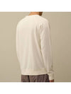 Light Fleece Logo Crew Neck Sweatshirt White - CP COMPANY - BALAAN 4