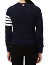 Engineered 4 Bar Stripe Loopback Jersey Knit Crewneck Sweatshirt Navy - THOM BROWNE - BALAAN 5