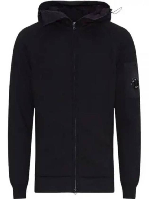 Cotton Mixed Knit Hooded Jacket Black - CP COMPANY - BALAAN 2