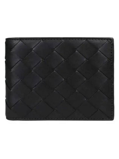 Intrecciato Leather Half Wallet Black - BOTTEGA VENETA - BALAAN 2