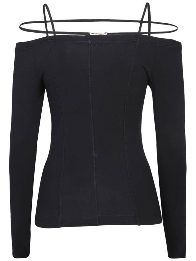 Women's Sierra Signature Long Sleeve T-Shirt Black - JACQUEMUS - BALAAN 3