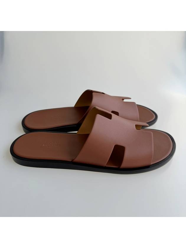 Izmir Leather Slippers Gold - HERMES - BALAAN 6