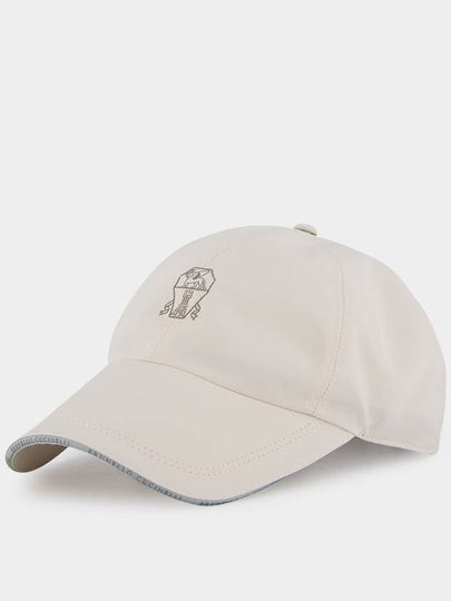 Embroidered Logo Curved Peak Ball Cap White - BRUNELLO CUCINELLI - BALAAN 2