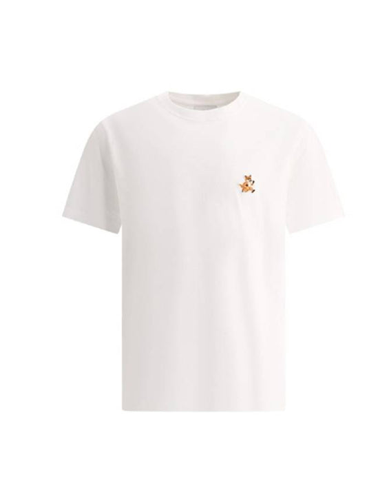 Maison Kitsune Running Fox White Short Sleeve MM00125K J0008 P100 - MAISON KITSUNE - BALAAN 1