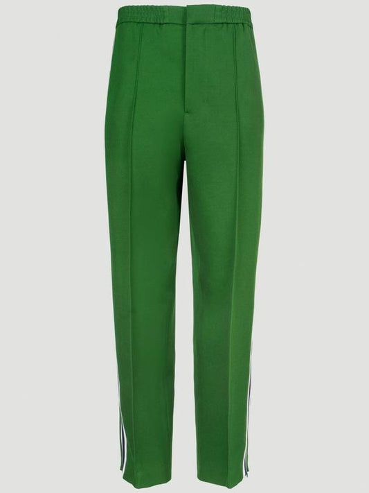 Striped Color Combination Track Pants Green - AMI - BALAAN 2