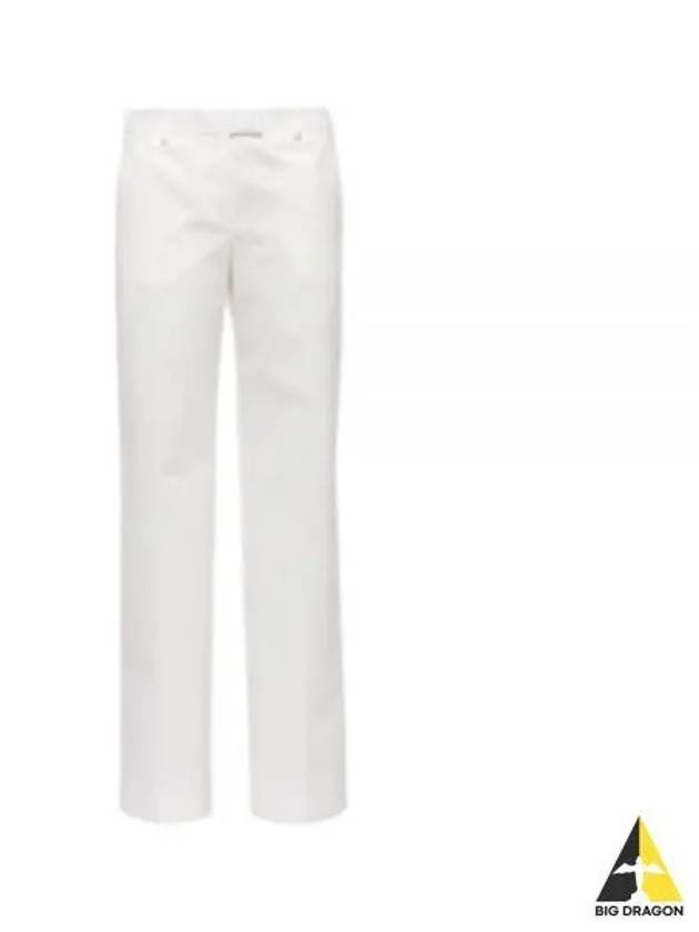 Cotton Chino Straight Pants White - MIU MIU - BALAAN 2