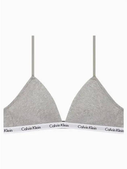 Women's Carousel Lightly Lined Triangle Bra Grey - CALVIN KLEIN - BALAAN 2