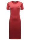 Women's ORB Knit Blend Short Dress Coral Red - VIVIENNE WESTWOOD - BALAAN 2