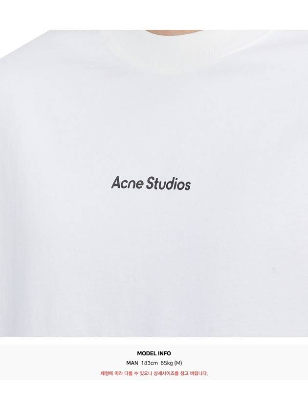 Stamp Logo Cotton Short Sleeve T-Shirt White - ACNE STUDIOS - BALAAN 7