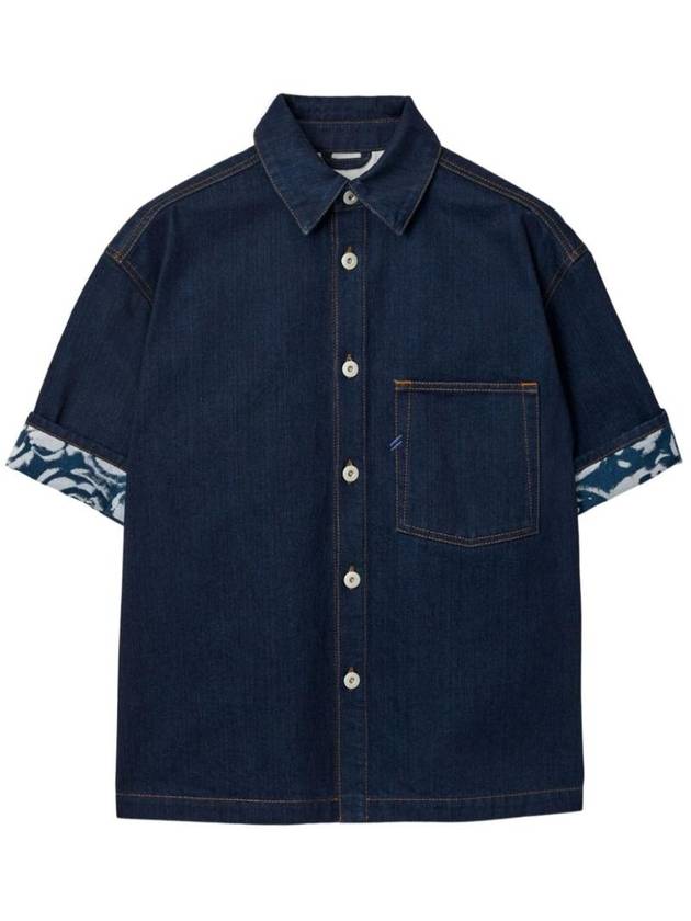 Heavyweight logo patch denim shirt 8080781 - BURBERRY - BALAAN 1