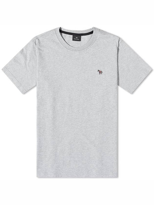 Zebra Logo Crew Neck Cotton Short Sleeve T-Shirt Grey - PAUL SMITH - BALAAN 1