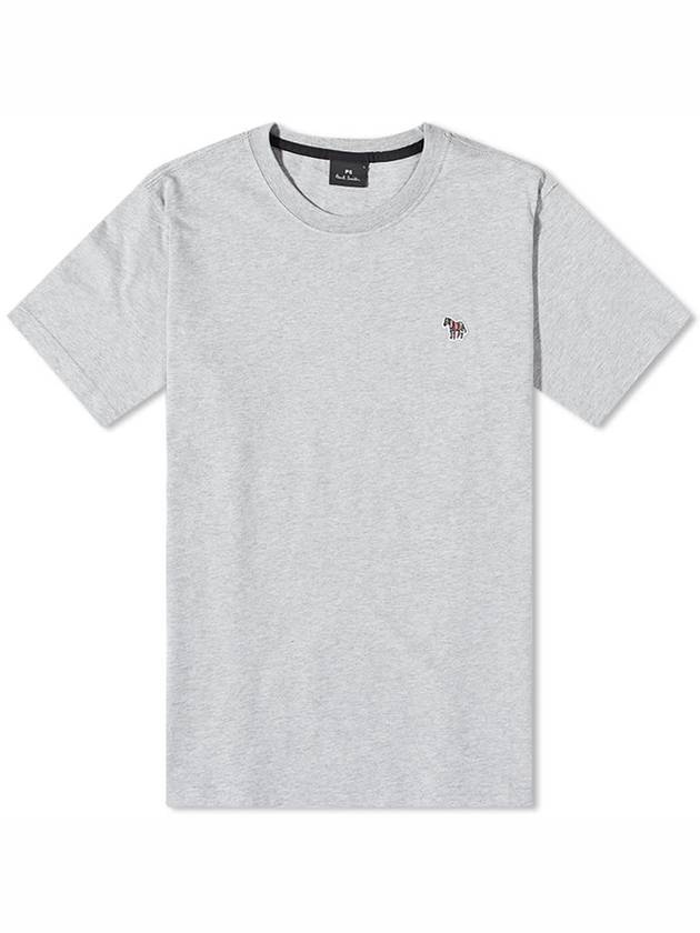 Zebra Logo Crew Neck Cotton Short Sleeve T-Shirt Grey - PAUL SMITH - BALAAN 1