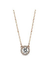 Constella Round Cut Pavé Necklace Rose Gold - SWAROVSKI - BALAAN 5