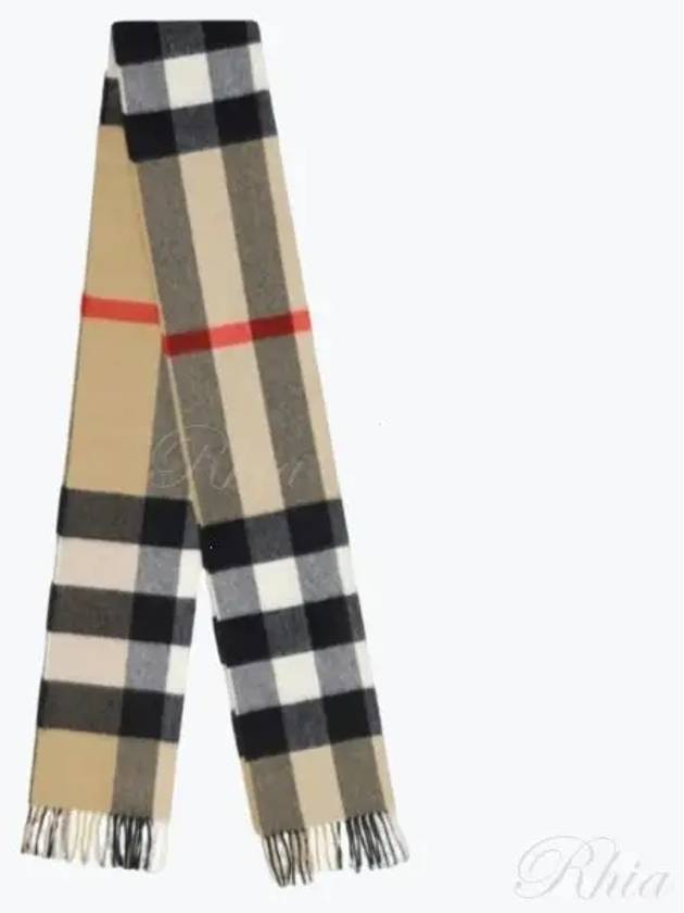 Classic Check Cashmere Muffler Beige - BURBERRY - BALAAN 2