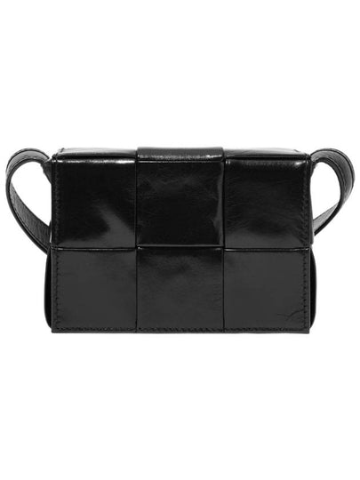 Cassette Small Leather Cross Bag Black - BOTTEGA VENETA - BALAAN 2