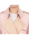 Cotton Gabardine Cropped Trench Coat Pink - BURBERRY - BALAAN 11