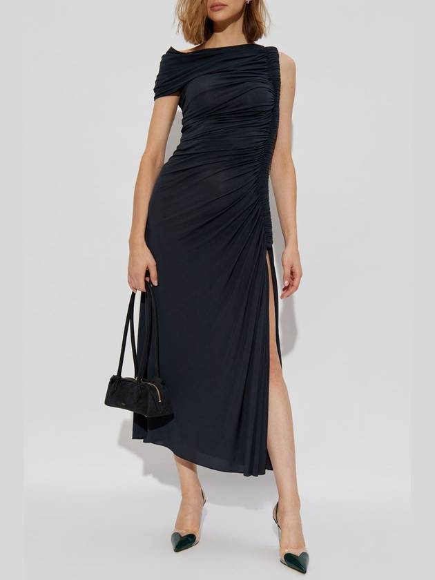 Alaïa Dress With Draping, Women's, Navy Blue - ALAIA - BALAAN 2