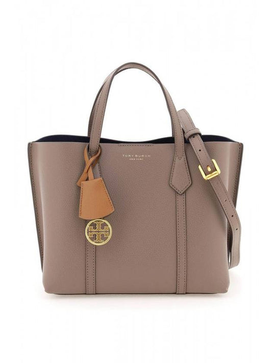 Perry Triple Compartment Small Tote Bag Dark Beige - TORY BURCH - BALAAN 1