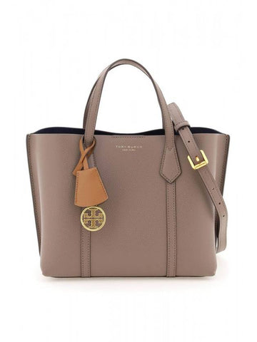 Perry Triple Compartment Small Tote Bag Dark Beige - TORY BURCH - BALAAN 1