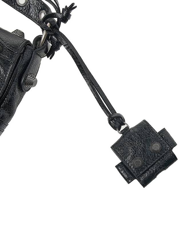 Zipper Stud Arena Lambskin Shoulder Bag Black - BALENCIAGA - BALAAN 9