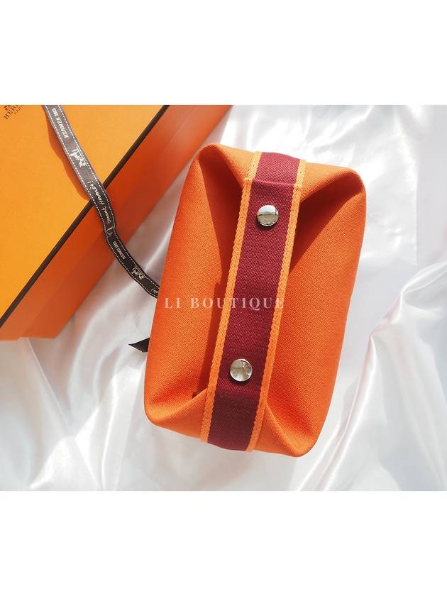 Bride A Brac Small Pouch Bag Orange Feu - HERMES - BALAAN 5