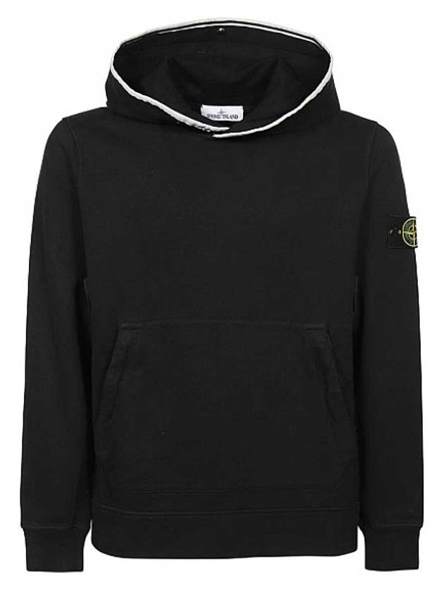 Wappen Patch Cotton Hoodie Black - STONE ISLAND - BALAAN 6