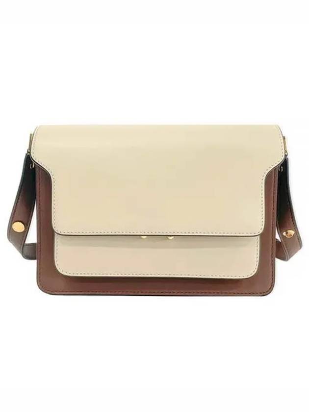 Leather Trunk Medium Shoulder Bag Ivory - MARNI - BALAAN 2