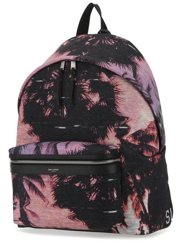 Econyl City Backpack Violet Black - SAINT LAURENT - BALAAN 3