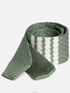 4 Bar Silk Knit Tie Dark Green - THOM BROWNE - BALAAN 3