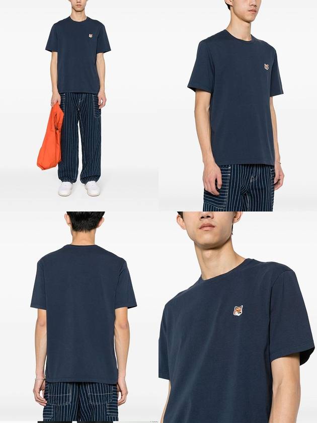 Fox Head Patch Classic Short Sleeve T-Shirt Ink Blue - MAISON KITSUNE - BALAAN 3