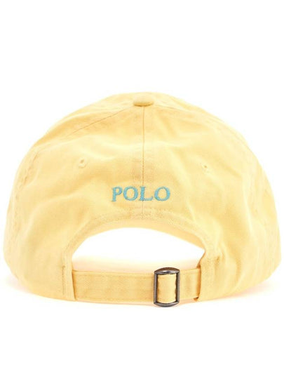 curved brim cotton hat yellow with embroidered logo - POLO RALPH LAUREN - BALAAN 2