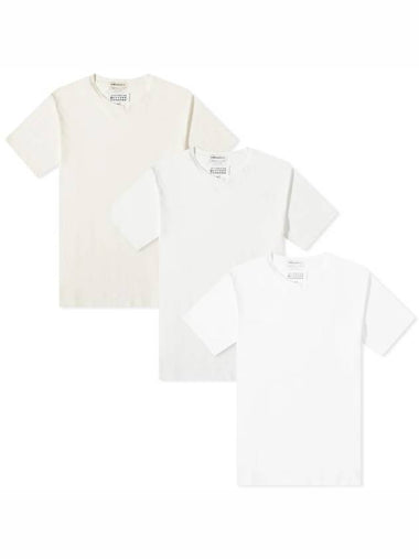 Crew Neck Cotton Short Sleeve T-shirt 3 Pack - MAISON MARGIELA - BALAAN 1