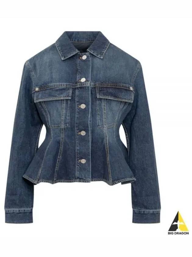 Peplum Denim Jacket Blue - GIVENCHY - BALAAN 2