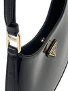 Cleo Brushed Leather Shoulder Bag Black - PRADA - BALAAN 10