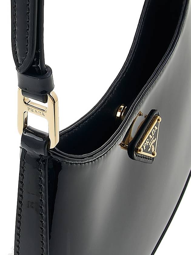 Cleo Patent Leather Shoulder Bag Black - PRADA - BALAAN 10