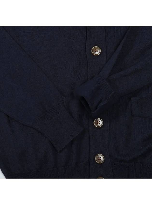 ORB Embroidery Logo V Neck Cardigan Navy - VIVIENNE WESTWOOD - BALAAN 4