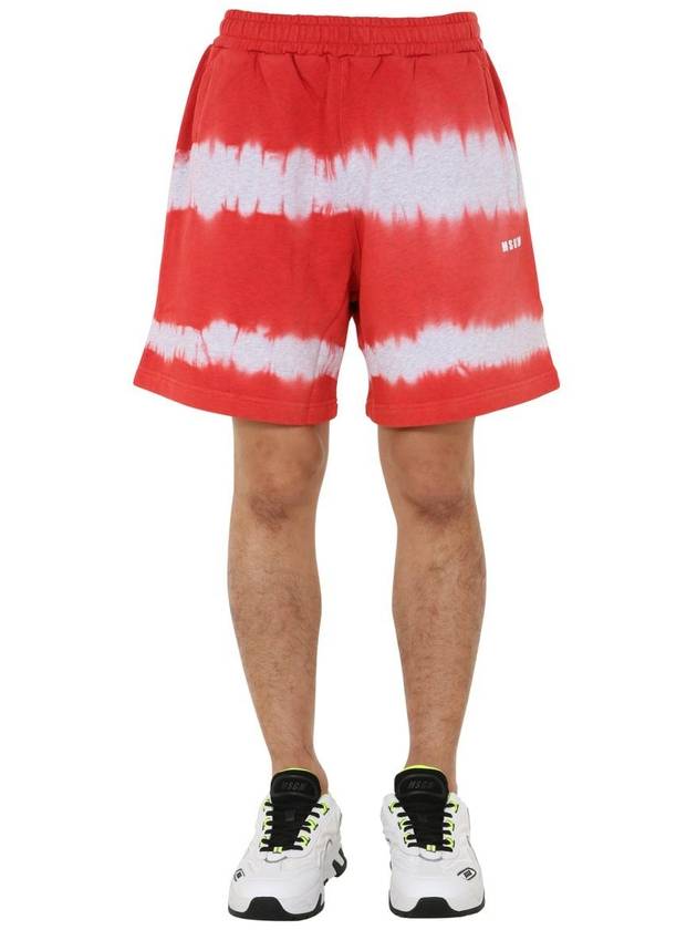 Men's Tie Dye Bermuda Shorts Red - MSGM - BALAAN 2