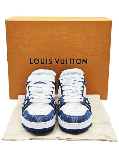 Louis Vuitton 1AAV8Q Blue LV Trainer Sneakers 4 - LOUIS VUITTON - BALAAN 2