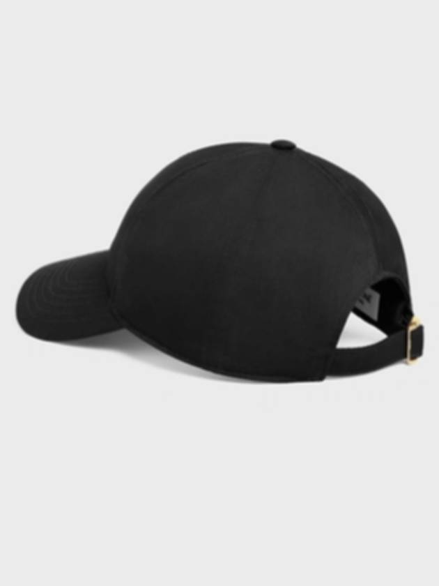 Cotton Drill Baseball Cap Black - CELINE - BALAAN 6