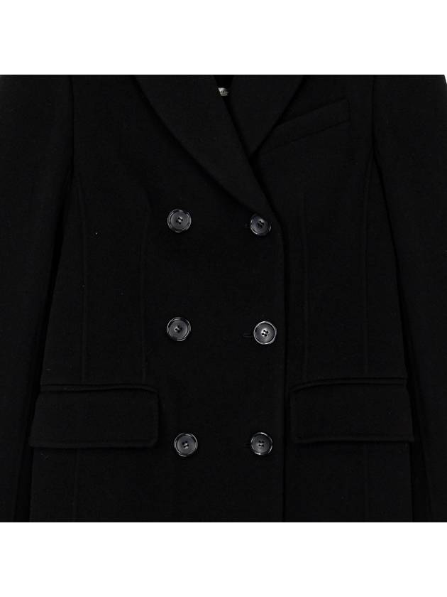 Sportmax Morgana Wool Double Coat Black - MAX MARA - BALAAN 4