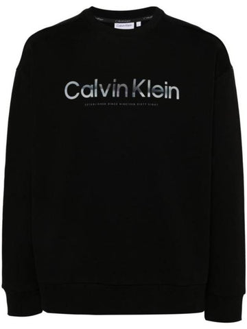 Logo Cotton Sweatshirt Black - CALVIN KLEIN - BALAAN 1