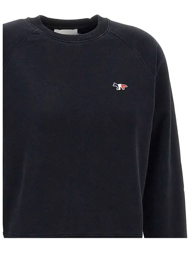 Tricolor Fox Patch Adjusted Sweatshirt Black - MAISON KITSUNE - BALAAN 5