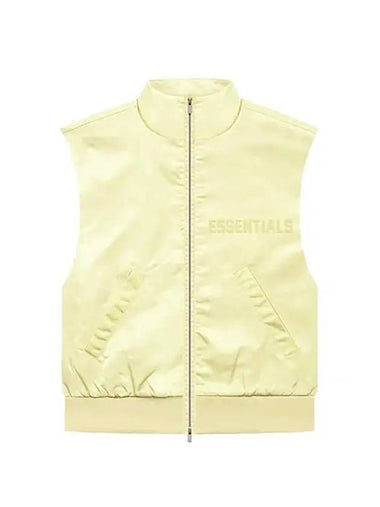 Essential Women s Canary Chest Logo Print Zipper Vest 202SU225006FW - FEAR OF GOD - BALAAN 1