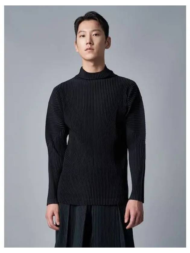 Basic high neck long sleeve t shirt black contemporary domestic product GM0024070244627 - ISSEY MIYAKE - BALAAN 1