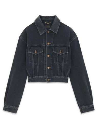 Neo 80s Denim Jacket Black - SAINT LAURENT - BALAAN 1