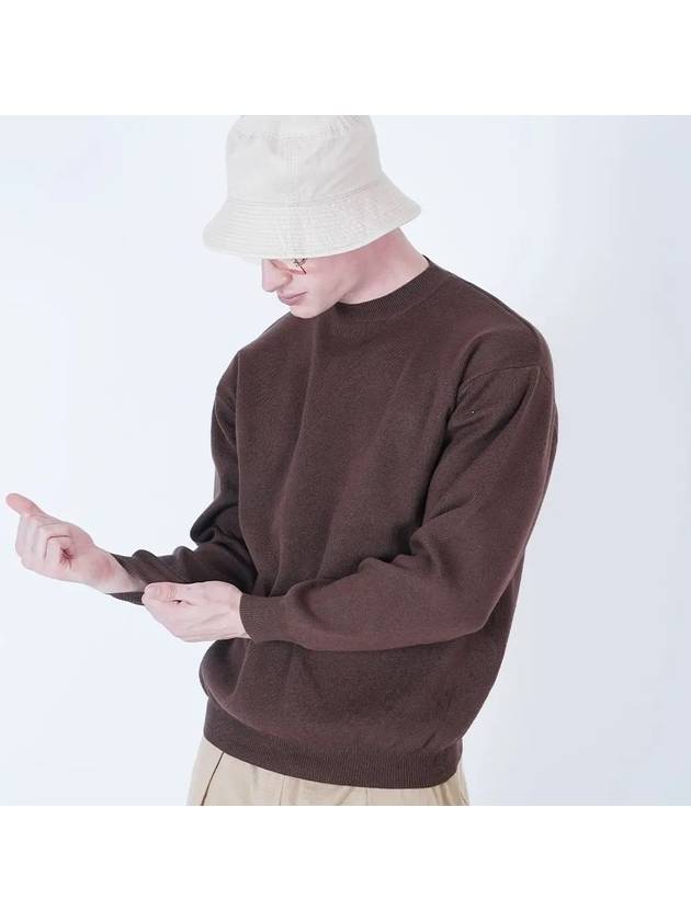 Hazy Cashmere Round Knit Brown - CHANCE'S NOI - BALAAN 4